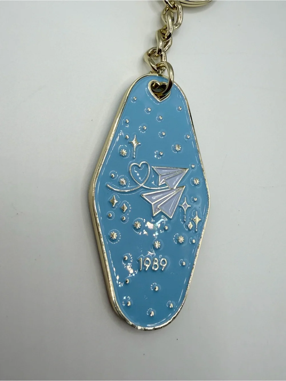 1989 Inspired Motel Keychain Blue Enamel Key Ring New Gift Fan Accessory T Swift